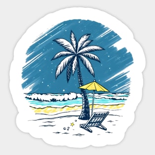 summer at the beach Sticker